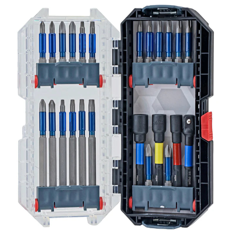 24 Piece GoStack TerminatorBlue Impact Bit Set with Nut Setters and Adapter 76821