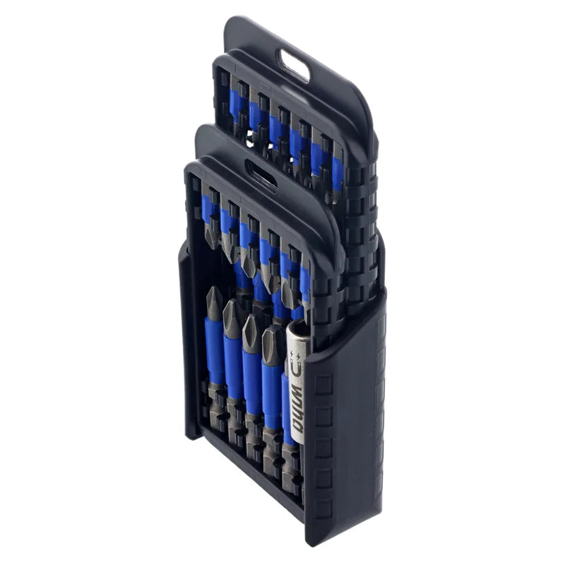 24 Piece TerminatorBlue Impact Driver Bit Set with Belt Clip 70289