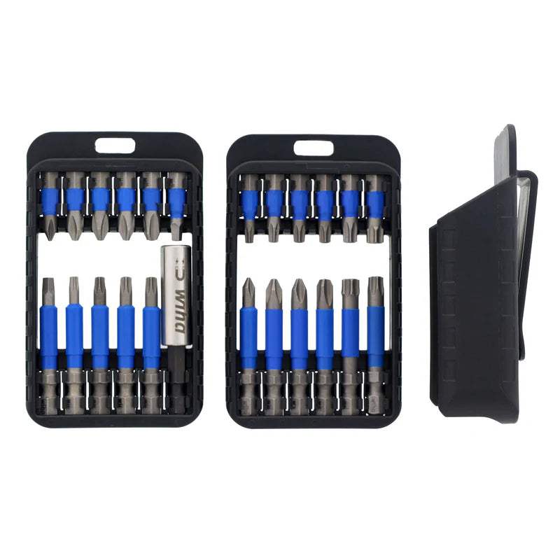 24 Piece TerminatorBlue Impact Driver Bit Set with Belt Clip 70289