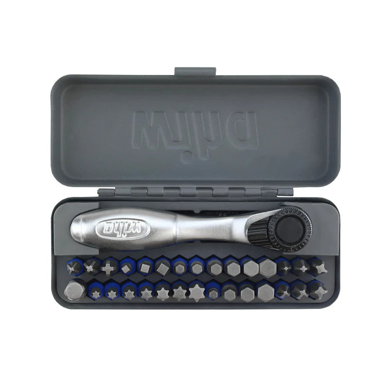 32 Piece GoBox TerminatorBlue Impact Bit Set with Mini Ratchet 76889